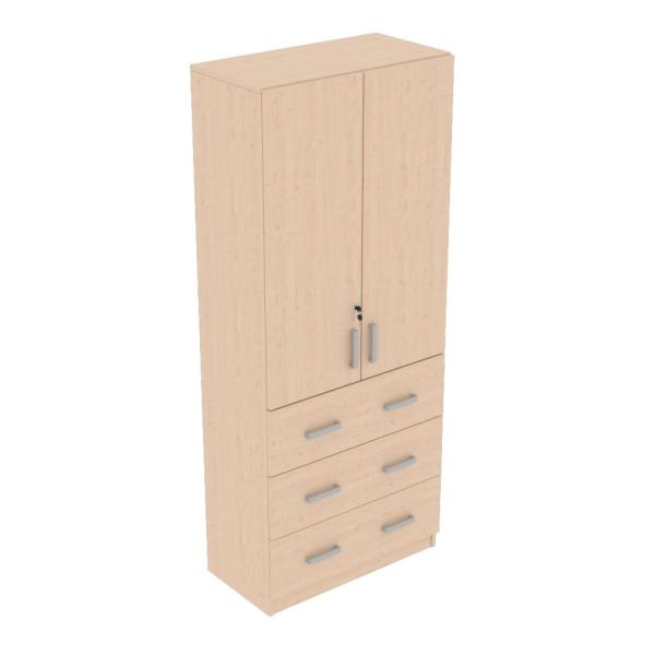 EXPO Schrank 185 mit 3 Schubladen, Ahorn E, (D094356-05)